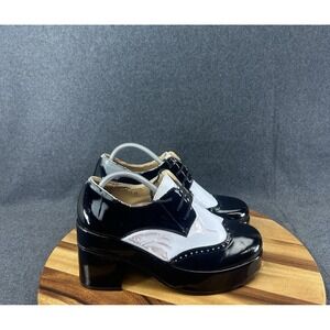 Caboots Women's Custom High Heel Boots Black White Sz 11